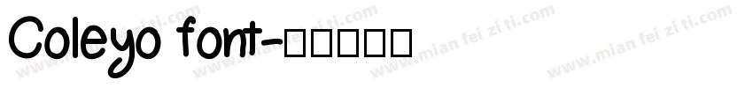 Coleyo font字体转换